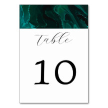 Número da Tabela de Casamento de Mármore Verde Ele