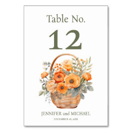 Numeração De Mesa Número da Tabela de Casamento de Peach Summer