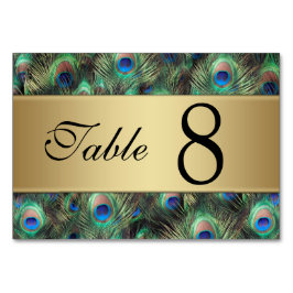 Numeração De Mesa Número da Tabela de Casamento de Penas de ouro