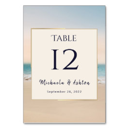 Numeração De Mesa Número da Tabela de Casamento de Praia de na moda
