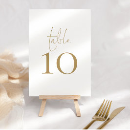 Numeração De Mesa Número da Tabela de Casamento de Script Dourado El
