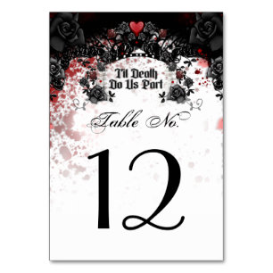 Numeração De Mesa Número da Tabela de Casamento de Splatter de Hallo