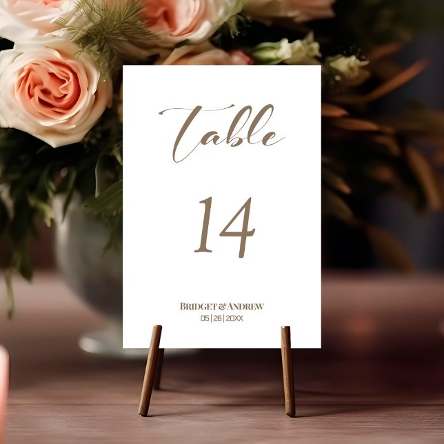 Numeração De Mesa Número da Tabela de Casamento de Texto Dourado Mod (Criador carregado)