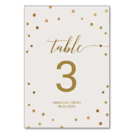 Numeração De Mesa Número da Tabela de Casamento do Bolinhas Dourado