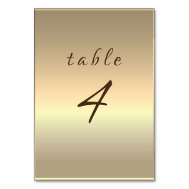 Numeração De Mesa Número da Tabela de Casamento Dourado Elegante