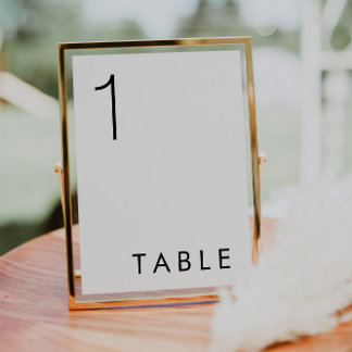 Numeração De Mesa Número da Tabela de Casamento Elegante Moderno