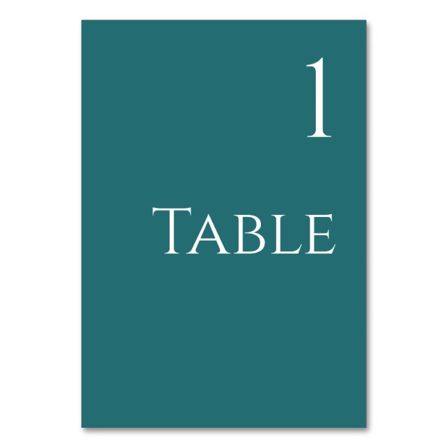 Numeração De Mesa Número da Tabela de Casamento-Esmeralda Verde- (Frente)