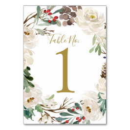 Numeração De Mesa Número da Tabela de Casamento | Feriado de Woodsy