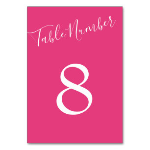 Numeração De Mesa Número da Tabela de Casamento Floral Cor-de-Rosa 