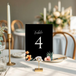 Numeração De Mesa Número da Tabela de Casamento Floral Tropical Escu