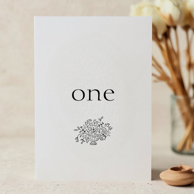 Numeração De Mesa Número da Tabela De Casamento Floral Vase Desenhad (Criador carregado)