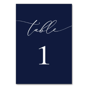 Numeração De Mesa Número da Tabela de Casamento Minimalista Azul-mar