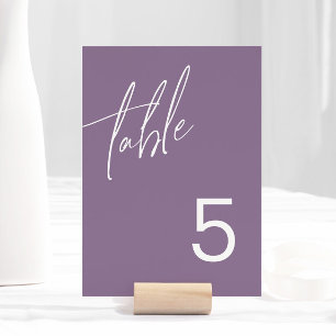 Numeração De Mesa Número da Tabela de Casamento Minimalista Dusty Pu
