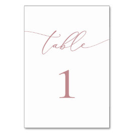 Numeração De Mesa Número da Tabela de Casamento Minimalista Dusty Ro