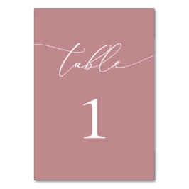 Numeração De Mesa Número da Tabela de Casamento Minimalista Dusty Ro