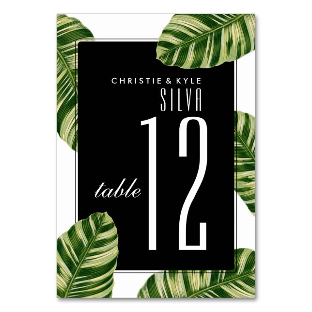 Numeração De Mesa Número da Tabela de Casamento | Praia de Palm de V (Frente)