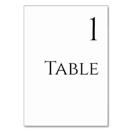 Numeração De Mesa Número da Tabela de Casamento - Preto e Branco