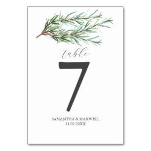 Numeração De Mesa Número da Tabela de Casamento Rosemary Rustic