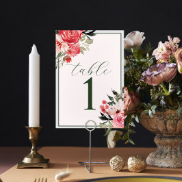 Numeração De Mesa Número da Tabela de Casamento Vermelho com Blush F