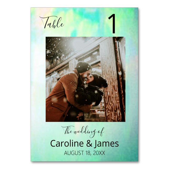 Numeração De Mesa Número da Tabela de Casamentos Fotográficos de Mom (Verso)