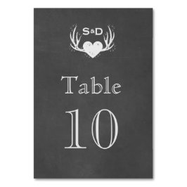 Numeração De Mesa Número da Tabela de Casandos de Entalhe e Coração