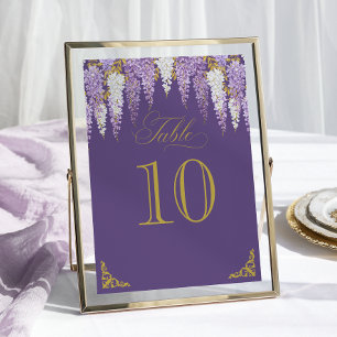 Numeração De Mesa Número da Tabela de Chás de panela de Vintage Roxo