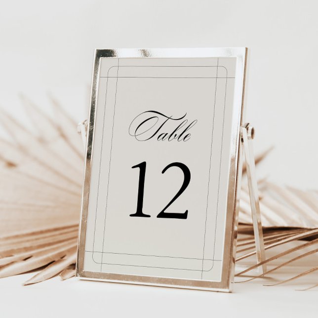 Numeração De Mesa Número da Tabela de Cinzas Claras Clássicas Elegan (Criador carregado)