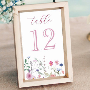 Numeração De Mesa Número da Tabela de Flores Selvagens