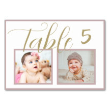 Número da Tabela de Fotografias Elegante Elegante