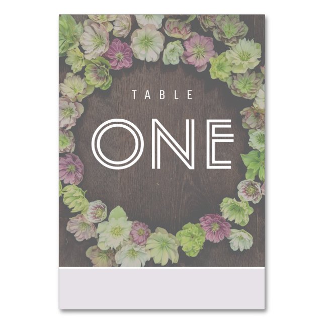 Numeração De Mesa Número da Tabela de Hellebords do Jardim MODERN (Frente)