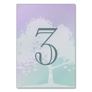 Numeração De Mesa Número da Tabela de Mint de lavanda (Árvore de Oak