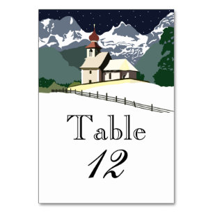 Numeração De Mesa Número da Tabela de Números de Natal da Igreja de