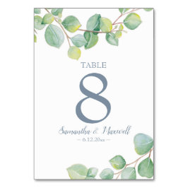 Numeração De Mesa Número da Tabela de Recepções de casamento Eucalyp