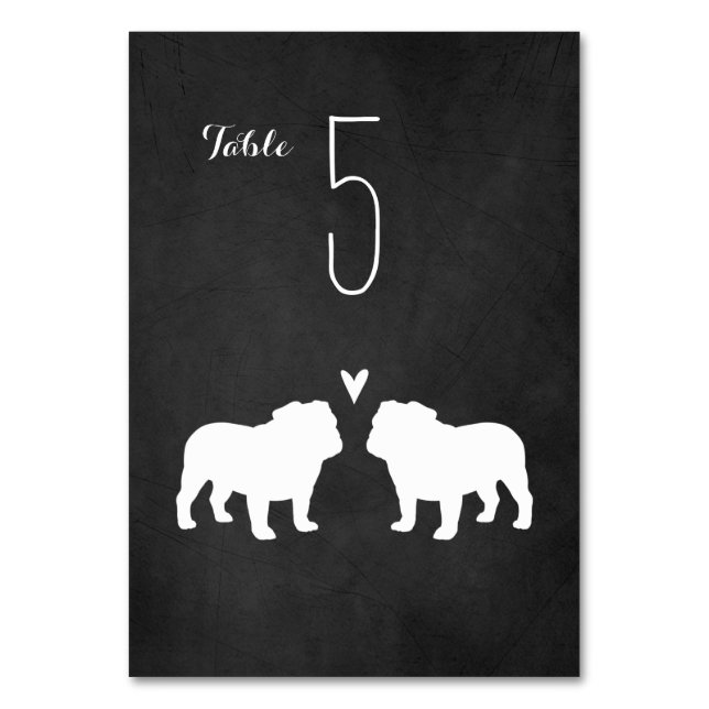 Numeração De Mesa Número da Tabela de Recepções de casamento Silhoue (Frente)