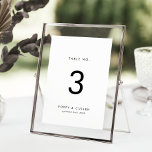 Numeração De Mesa Número da Tabela de Tipografia Chic<br><div class="desc">Este número da mesa de tipografia química é perfeito para um casamento moderno. O simples design apresenta uma tipografia clássica minimalista a preto e branco com um toque rústico. Personalizável em qualquer cor. Mantenha o design mínimo e elegante, como está, ou personalize-o adicionando seus próprios gráficos e trabalhos de arte....</div>