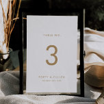 Numeração De Mesa Número da Tabela de Tipografia Dourada Chic<br><div class="desc">Este número de tabela de tipografia de ouro chico é perfeito para um casamento moderno. O simples design apresenta ouro minimalista clássico e tipografia branca com um toque rústico. Personalizável em qualquer cor. Mantenha o design mínimo e elegante, como está, ou personalize-o adicionando seus próprios gráficos e trabalhos de arte....</div>