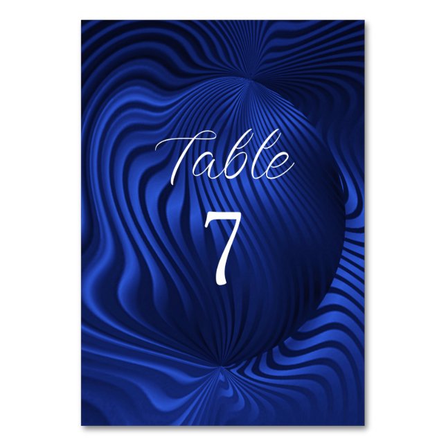 Numeração De Mesa Número da Tabela Decorativa do Marinho Azul (Frente)