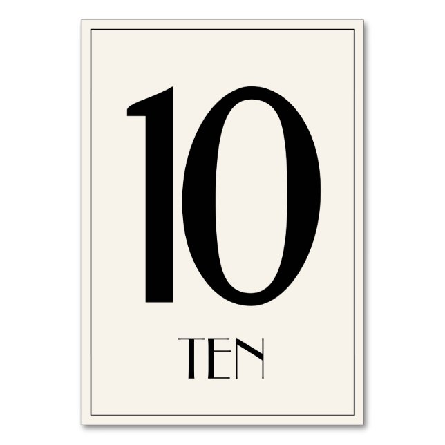 Numeração De Mesa Número da Tabela do Estilo de Hollywood Antigo (Frente)