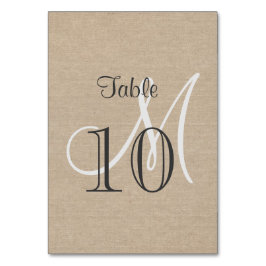 Numeração De Mesa Número da Tabela do Monograma de Casamento da Canv