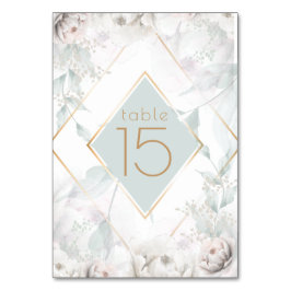 Numeração De Mesa Número da Tabela | Elegante Alabaster Watercolor P