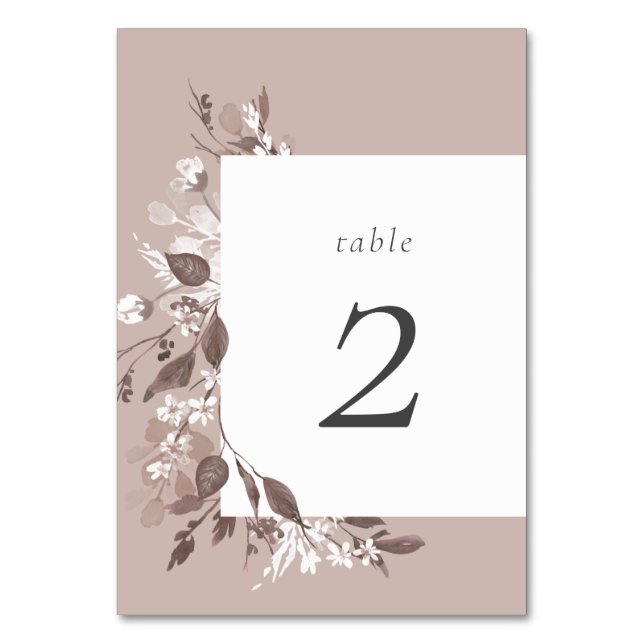 Numeração De Mesa Número da Tabela Flora do outono (Frente)
