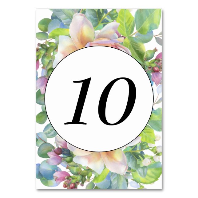 Numeração De Mesa Número da Tabela Floral (Frente)