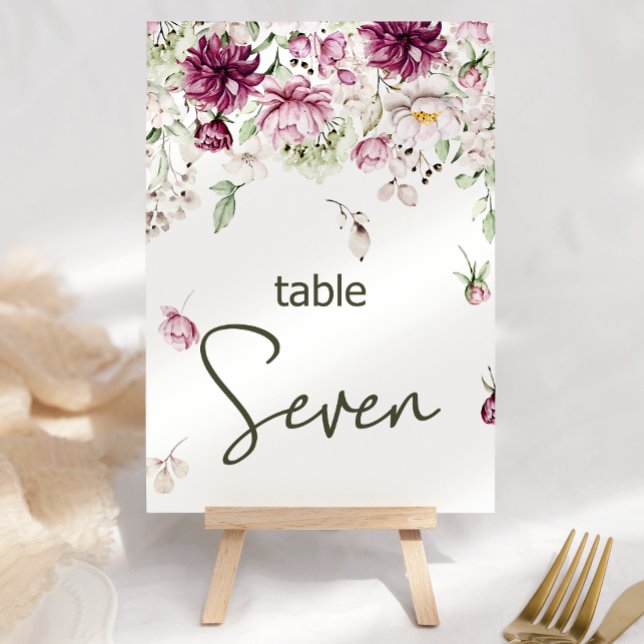 Numeração De Mesa Número da Tabela Floral de Casamento de Peônias Ro (Criador carregado)