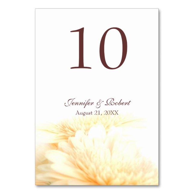 Numeração De Mesa Número da Tabela Floral do ouro (Frente)