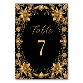 Numeração De Mesa Número da Tabela Floral do ouro