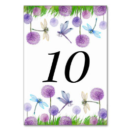 Numeração De Mesa Número da Tabela Flores Roxas