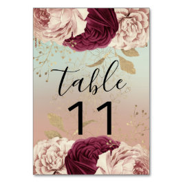 Numeração De Mesa Número da tabela Florestas cor-de-rosa Rosa Dourad