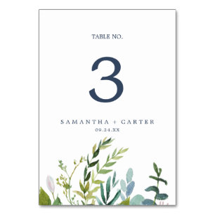 Numeração De Mesa Número da tabela Greenery de Verão