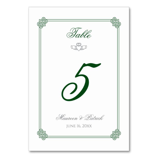 Numeração De Mesa Número da Tabela Irlanda de Destino (Frente)