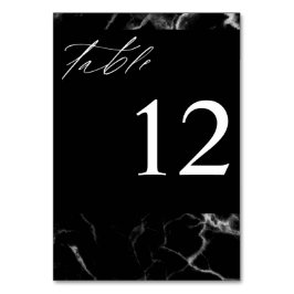 Numeração De Mesa Número da Tabela Marble Preta
